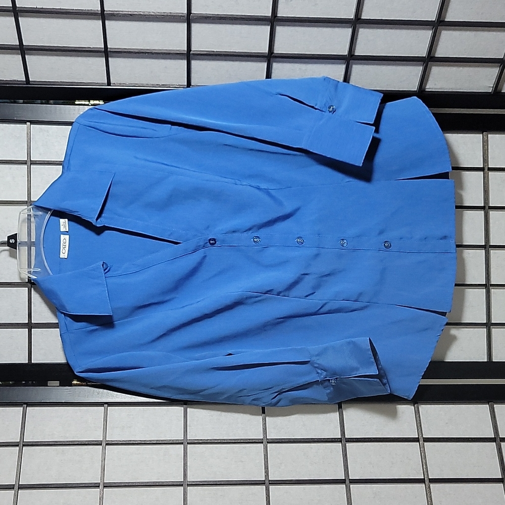 Classic Blue Cato Blouse EUC